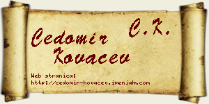 Čedomir Kovačev vizit kartica